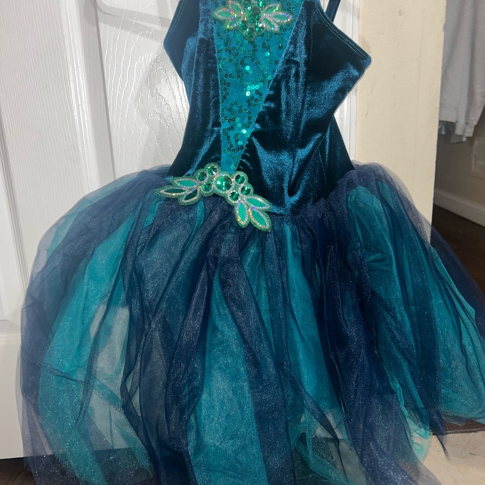 Sparkling Teal Princess Costume for Kids